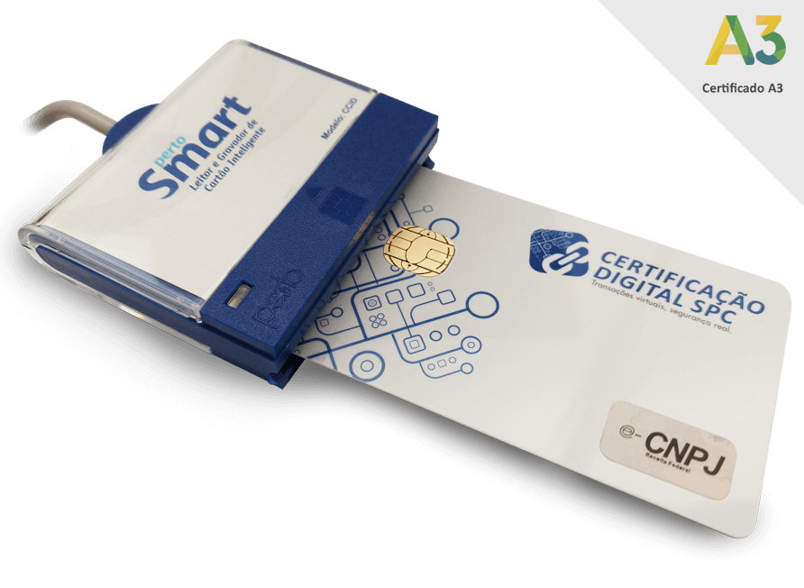 e-CNPJ A3 - 3 anos - Cartão + Leitora